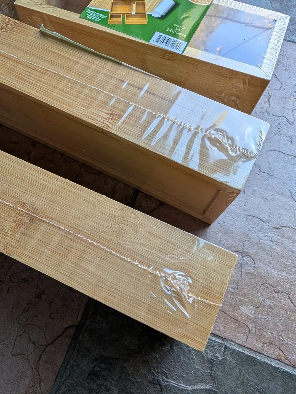 new 3 BAMBOO DRAWER ORGANIZERS
